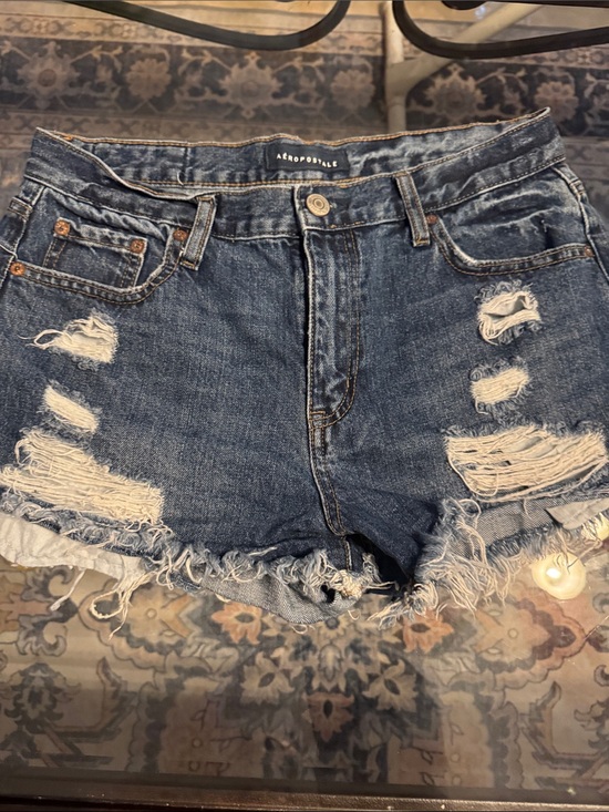Aeropostale Pants - Aeropostale Distressed Dark Blue Denim Jean Shorts